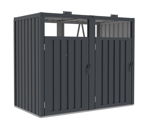 Přístřešek na popelnice G21 146x121x82 cm, antracitový plechový