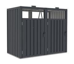 Přístřešek na popelnice G21 146x121x82 cm, antracitový plechový