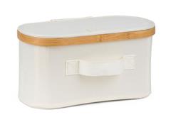 Úložný box G21 30 x 15 x 15 cm, bambusový s víkem, béžový