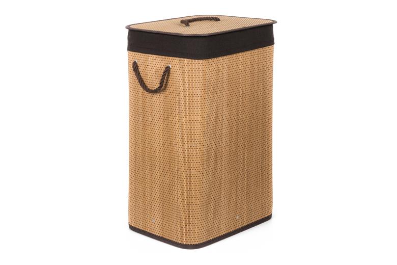 Koš na prádlo G21 72 l, bambusový s hnědým košem