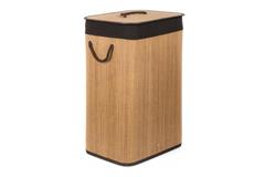 Koš na prádlo G21 72 l, bambusový s hnědým košem