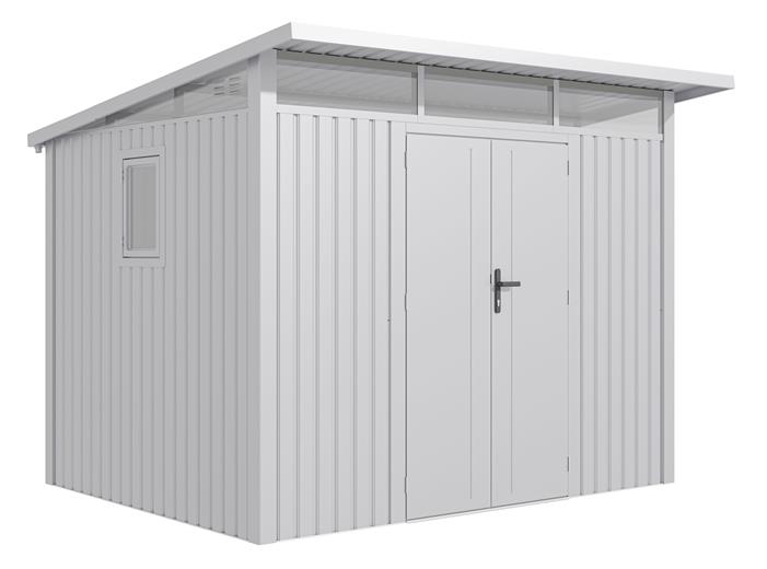 Zahradní domek G21 Madison 731 - 289 x 253 cm, metal silver