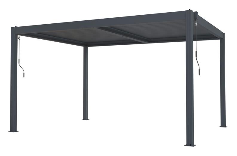 Bioklimatická pergola G21 Austin 4x3 m, antracitová hliníková