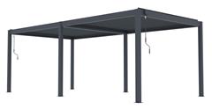 Bioklimatická pergola G21 Austin Premium 6x3 m, antracitová hliníková