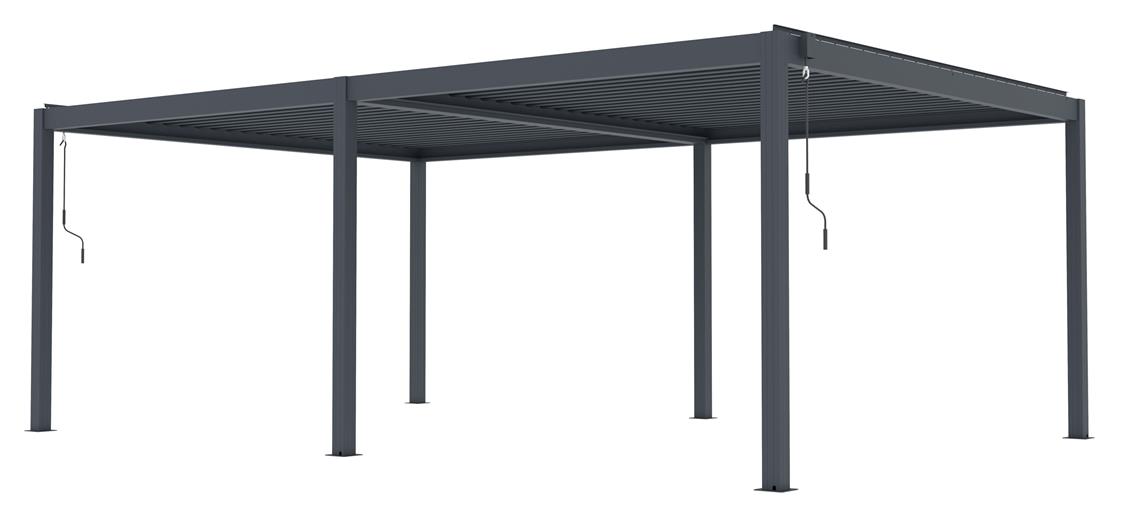 Bioklimatická pergola G21 Austin Premium 6x4 m, antracitová hliníková