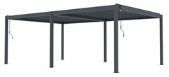Bioklimatická pergola G21 Austin Premium 6x4 m, antracitová hliníková