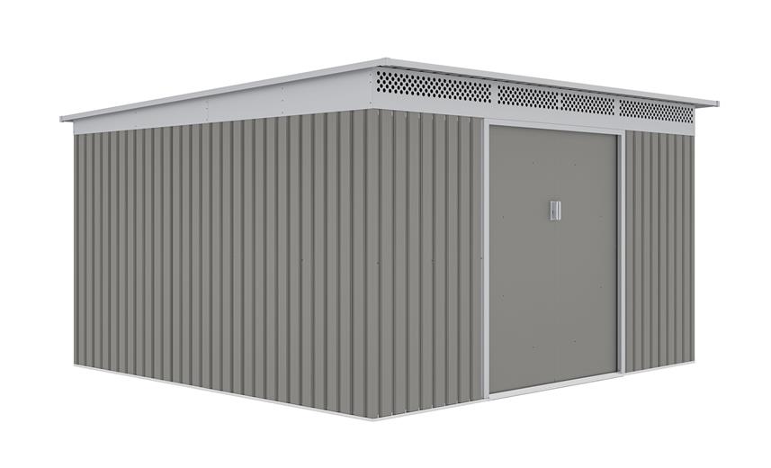 Zahradní domek G21 GRAH 1132 - 340 x 333 cm, metalický šedý