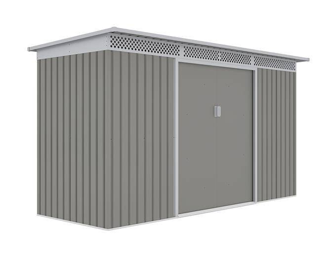 Zahradní domek G21 GRAH 483 - 340 x 142 cm, metalický šedý