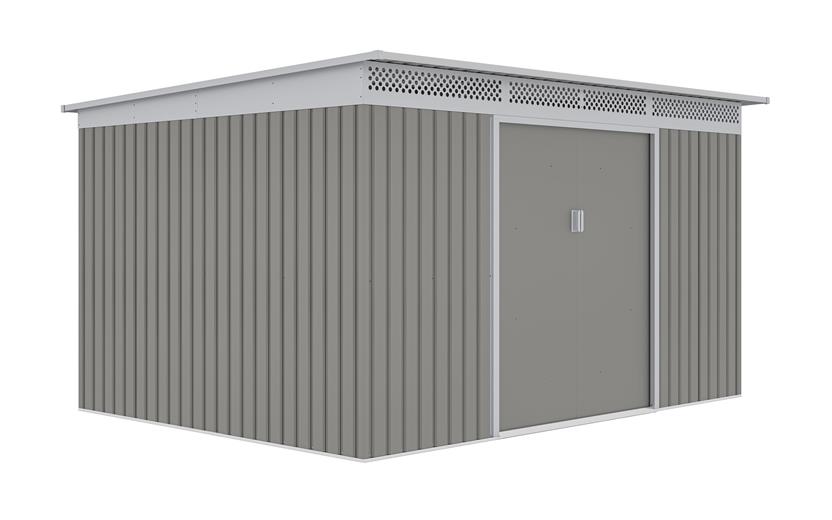 Zahradní domek G21 GRAH 915 - 340 x 269 cm, metalický šedý