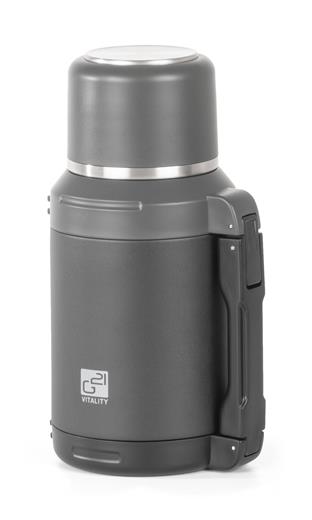 Termoska G21 nerezová 1200 ml, černo-šedá