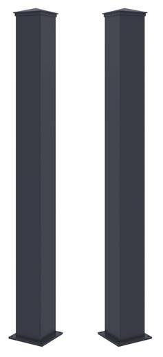 Sloupek G21 pro branku a bránu 15x171 cm s patkou, antracitový, 2 kusy