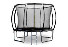 Trampolína G21 SpaceJump, 305 cm, černá, s ochrannou sítí + schůdky zdarma - neoriginální obal