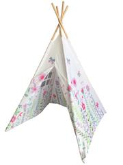 Hračka G21 stan Teepee Jarní louka, růžové kvítky