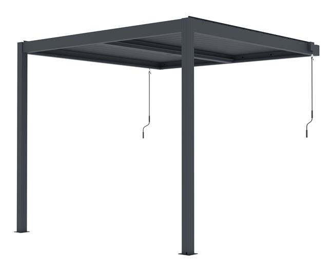 Bioklimatická pergola G21 Trenton 3x3 m, antracitová hliníková