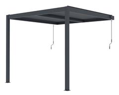 Bioklimatická pergola G21 Trenton 3x3 m, antracitová hliníková