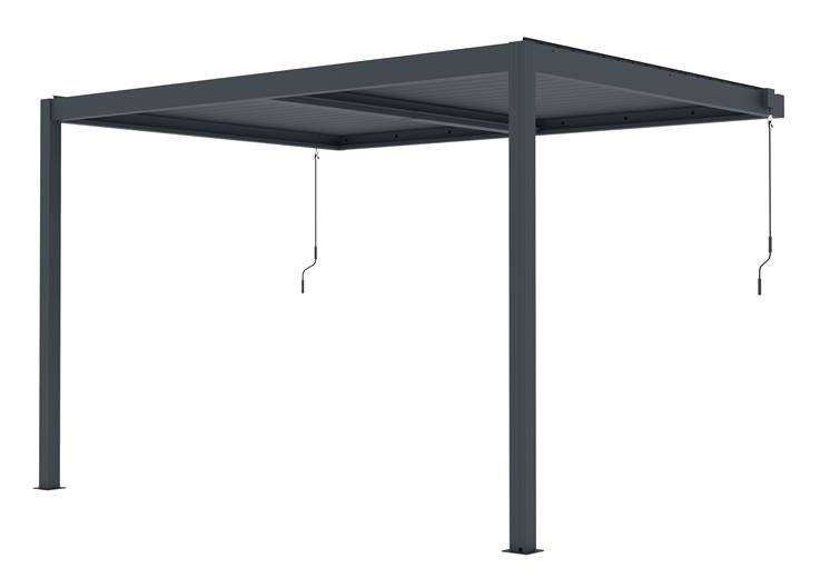Bioklimatická pergola G21 Trenton 4x3 m, antracitová hliníková