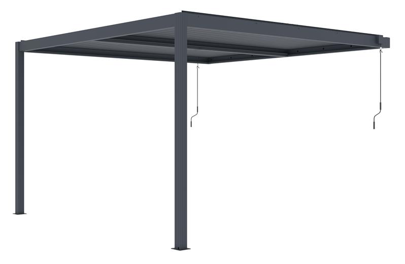 Bioklimatická pergola G21 Trenton 4x4 m, antracitová hliníková