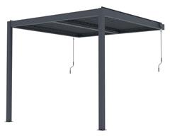 Bioklimatická pergola G21 Trenton Premium 3x3 m, antracitová hliníková