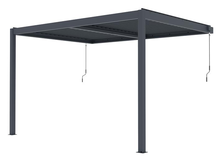 Bioklimatická pergola G21 Trenton Premium 4x3 m, antracitová hliníková
