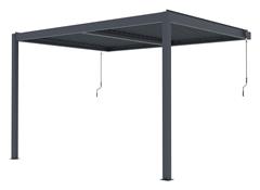 Bioklimatická pergola G21 Trenton Premium 4x3 m, antracitová hliníková