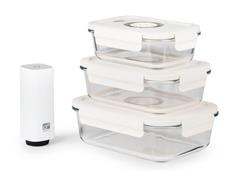 Set G21 skleněných vakuovacích dóz s pumpou, 4 ks