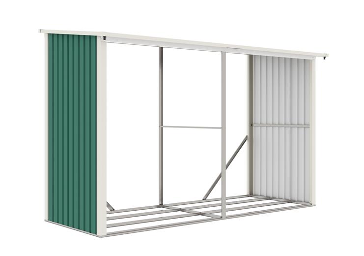 Přístřešek na dřevo G21 WOH 682 - 302 x 119 cm, zelený - 2. jakost