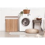 Koš na prádlo G21 105 l s rozdělovačem, bambusový s bílým košem 