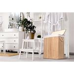 Koš na prádlo G21 105 l s rozdělovačem, bambusový s bílým košem 