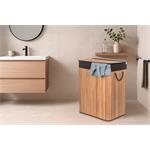 Koš na prádlo G21 105 l s rozdělovačem, bambusový s hnědým košem 