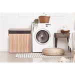 Koš na prádlo G21 105 l s rozdělovačem, bambusový s hnědým košem 