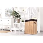 Koš na prádlo G21 105 l s rozdělovačem, bambusový s hnědým košem 