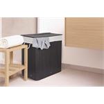 Koš na prádlo G21 150 l s rozdělovači, bambusový černý s bílým košem