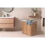 Koš na prádlo G21 150 l s rozdělovači, bambusový s bílým košem 