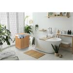 Koš na prádlo G21 150 l s rozdělovači, bambusový s bílým košem 