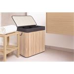 Koš na prádlo G21 150 l s rozdělovači, bambusový s hnědým košem 