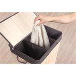 Koš na prádlo G21 150 l s rozdělovači, bambusový s hnědým košem 