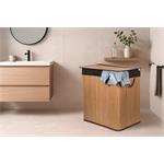 Koš na prádlo G21 150 l s rozdělovači, bambusový s hnědým košem 