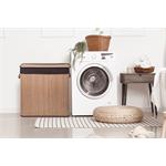 Koš na prádlo G21 150 l s rozdělovači, bambusový s hnědým košem 