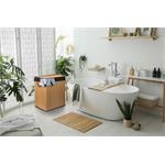 Koš na prádlo G21 150 l s rozdělovači, bambusový s hnědým košem 