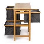 Koš na prádlo G21 38 l s úložnými boxy, bambusový - 2. jakost