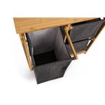 Koš na prádlo G21 38 l s úložnými boxy, bambusový - 2. jakost