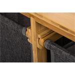 Koš na prádlo G21 38 l s úložnými boxy, bambusový - 2. jakost