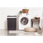 Koš na prádlo G21 72 l, bambusový černý s bílým košem