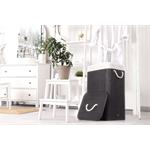 Koš na prádlo G21 72 l, bambusový černý s bílým košem