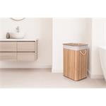 Koš na prádlo G21 72 l, bambusový s bílým košem