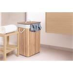 Koš na prádlo G21 72 l, bambusový s bílým košem