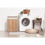 Koš na prádlo G21 72 l, bambusový s bílým košem