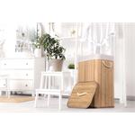 Koš na prádlo G21 72 l, bambusový s bílým košem