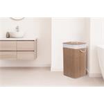 Koš na prádlo G21 72 l, bambusový s bílým košem - poškozený obal