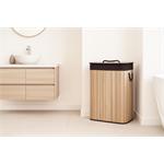 Koš na prádlo G21 72 l, bambusový s hnědým košem
